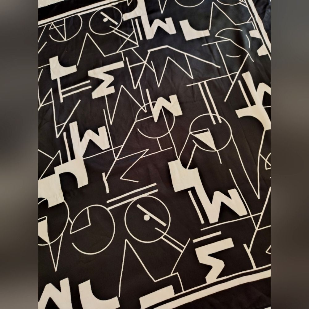 Joseph Ribkoff Abstract Black & White Scarf - Picture 10 of 12